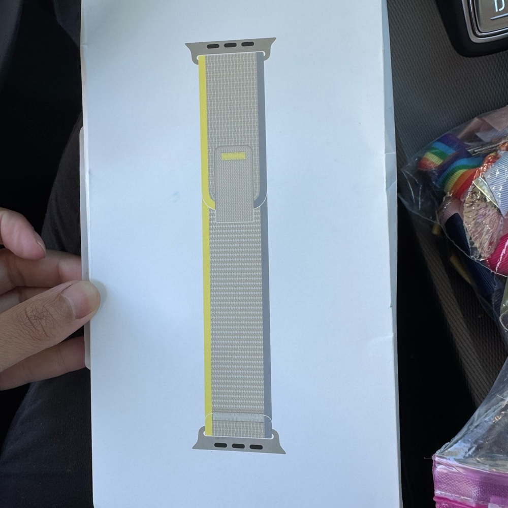 Apple Yellow and Gray Watch Band